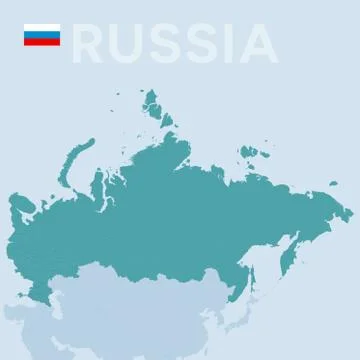 Verctor Map of cities and roads in Russia. Stock Illustration