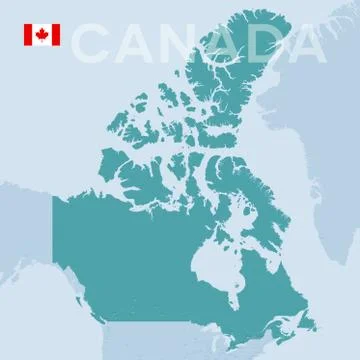 Verctor Map of cities and roads in Canada. Stock Illustration