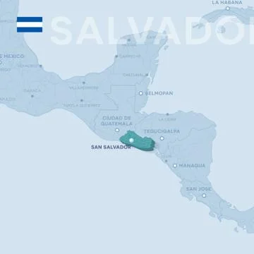 Verctor Map of cities and roads in Salvador. Stock Illustration