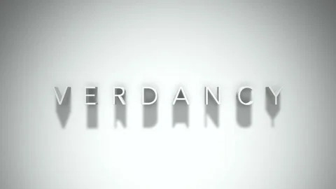Verdancy 3D title animation with shadows on a white background 動画素材 297798920