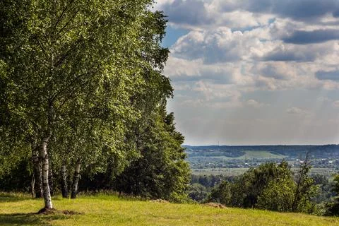 Verdant Hillside View Stock Photos
