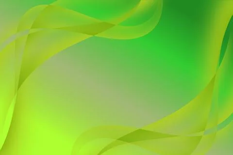 Verdant Nature Breeze Gradient with Light Green Waves Stock Illustration