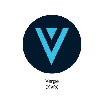 Verge decentralized digital cryptocurrency vector logo icon Stock Illustration