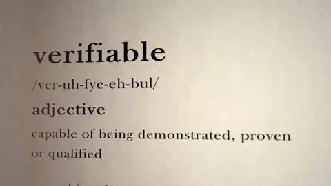Verifiable Definition Stock Footage 165531957