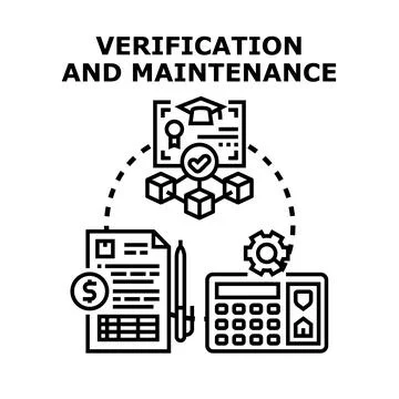 Verification and maintenance process for quality control and auditing イラスト素材