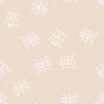 Verification of banknotes for authenticity line seamless pattern Illustrazione stock