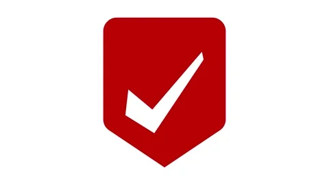 Verification check mark approval animation, Shield symbol of featuring a ch.. Stock Footage 304708126