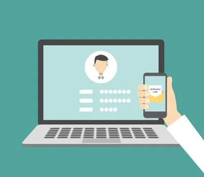 Verification code message. Stock Illustration