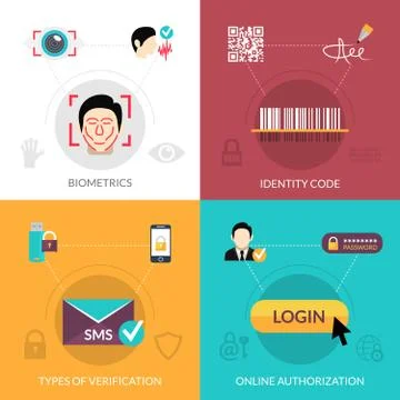 Verification Flat Set Stock Illustration