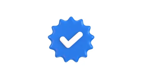 Verification icon animation concept of blue tick mark profile verified animation Stock-Footage 312228494