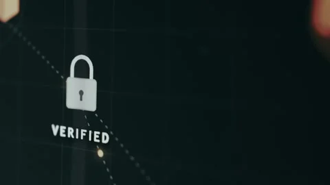 Verification icon for cybersecurity concept Stock Footage 333450651