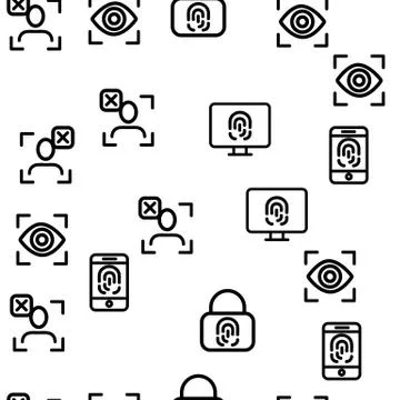 Verification of ID Vector Seamless Pattern Illustrazione stock