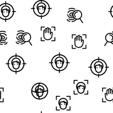 Verification of ID Vector Seamless Pattern Illustrazione stock