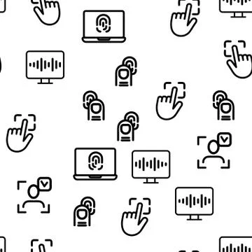 Verification of ID Vector Seamless Pattern Illustrazione stock