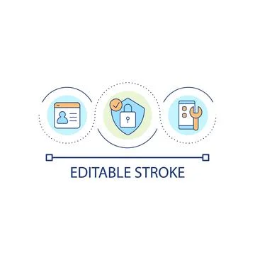 Verification process loop concept icon Stock Illustration
