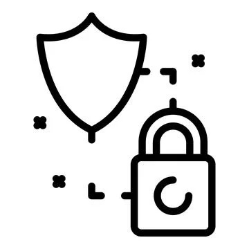 Verification secured icon outline vector. Login code Stock Illustration