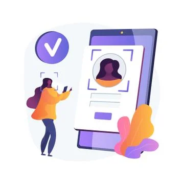 Verification technologies abstract concept vector illustration. 스톡 일러스트