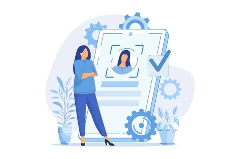 Verification technologies Verification process, data access, user password,.. Illustrazione stock