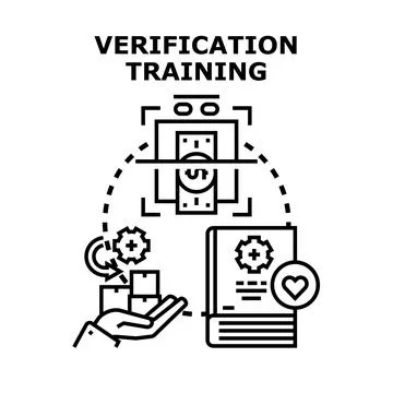 Verification training concept with money scanning and quality control Stock-Illustration