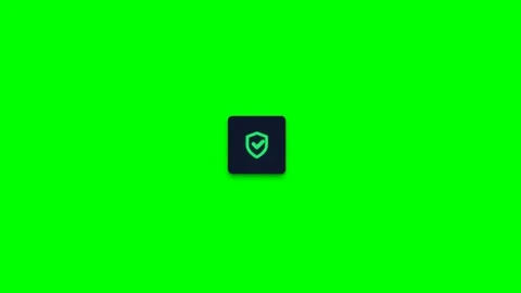 Verified account blue checkmark badge pop on green screen Vídeo Stock 344371328