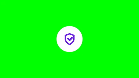 Verified Account Blue Checkmark Badge Green Screen Stock Footage 345710292