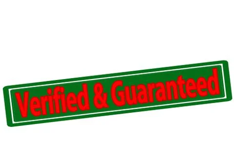 Verified and guaranteed Stock Illustration