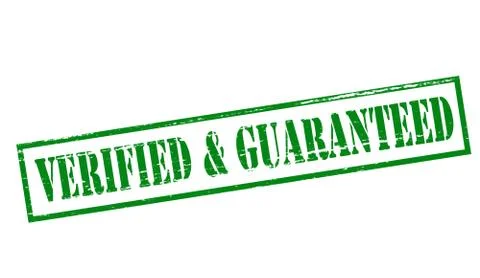 Verified and guaranteed Stock Illustration