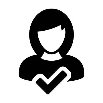 Verified Badge Icon - Solid Black Glyph for Admin &amp; Account Verification in.. イラスト素材