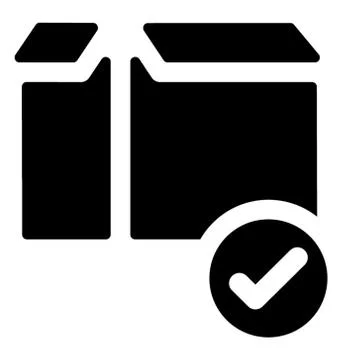 Verified Cardboard Package Stock Illustration