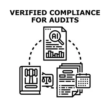 Verified compliance for audits using artificial intelligence 库存插图