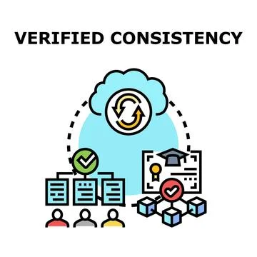Verified data consistency process in cloud system Stock Illustration