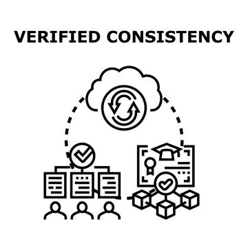 Verified data consistency process in cloud system イラスト素材
