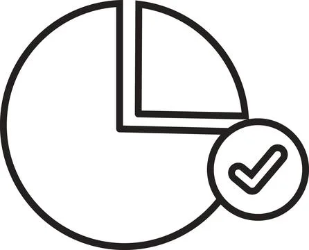 Verified Data Pie Chart Icon イラスト素材