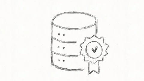Verified Database Certification and Data Security Concept Stock Footage 342018392