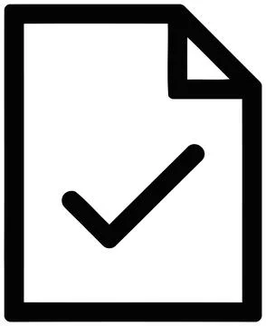 Verified document checklist symbol Illustrazione stock