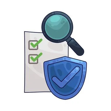 Verified document illustration Stock Illustration