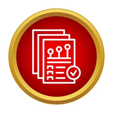 Verified document report analyzing business data checklist Stock Illustration