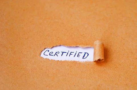 Verified documents - Certified Stock Photos