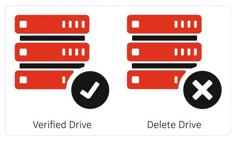 Verified Drive and Delete Drive Stock Illustration