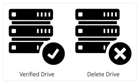 Verified Drive and Delete Drive Stock Illustration