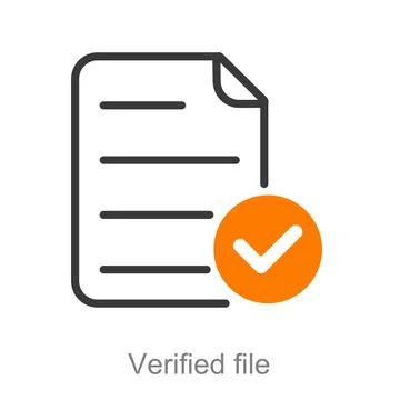 Verified file Stock Illustration