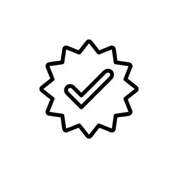 Verified icon vector illustration. verification check mark. approved sign a.. Stock Illustration