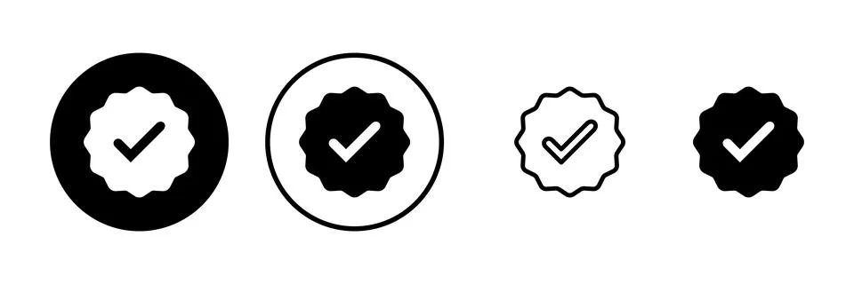 Verified icon vector illustration. verification check mark. approved sign a.. Stock Illustration