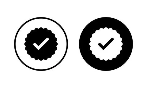 Verified icon vector illustration. verification check mark. approved sign a.. Stock Illustration