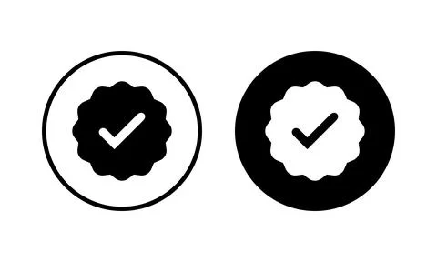 Verified icon vector illustration. verification check mark. approved sign a.. Stock Illustration