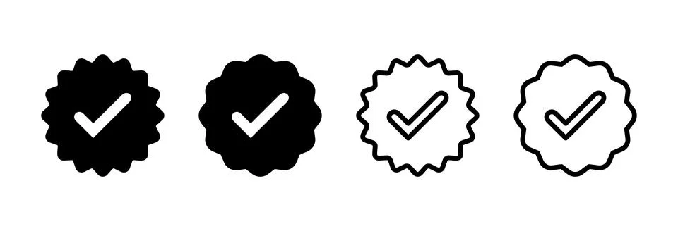 Verified icon vector illustration. verification check mark. approved sign a.. Stock Illustration
