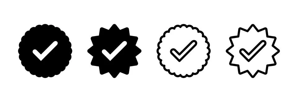 Verified icon vector illustration. verification check mark. approved sign a.. Stock Illustration