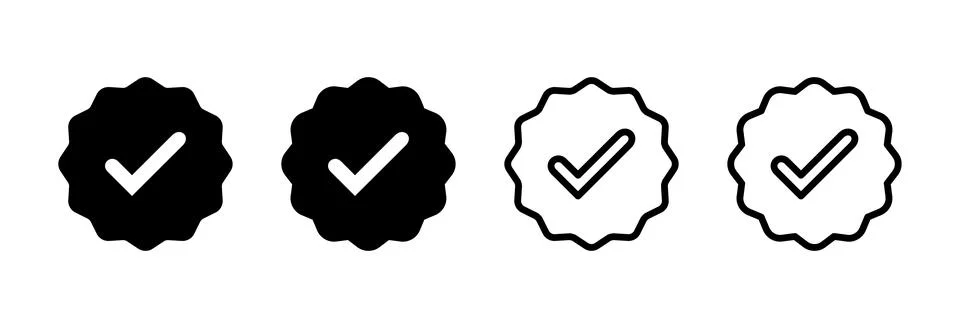 Verified icon vector illustration. verification check mark. approved sign a.. Stock Illustration