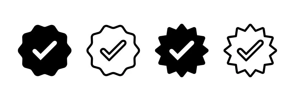 Verified icon vector illustration. verification check mark. approved sign a.. Illustrazione stock