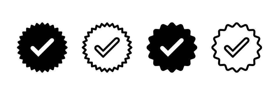 Verified icon vector illustration. verification check mark. approved sign a.. Stock Illustration